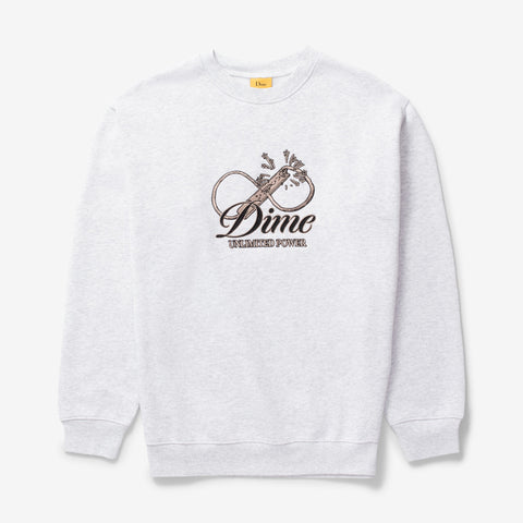Cursive Power Crewneck | DIMEFA2424ASH